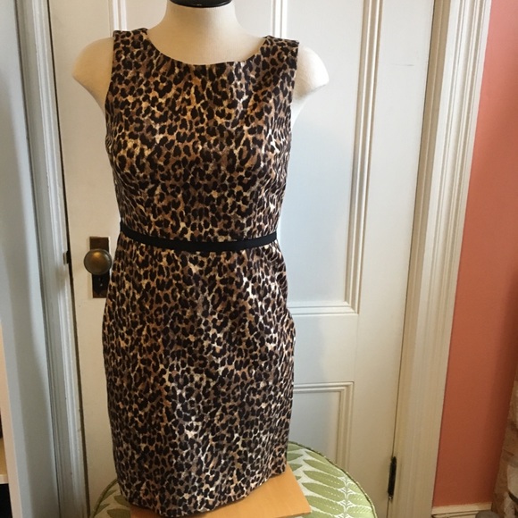 leopard print fitted dress